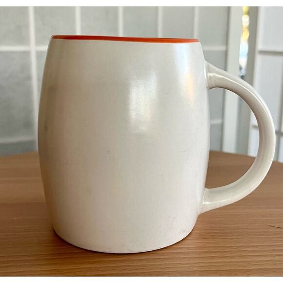 DUNKIN DONUTS Engraved Coffee Mug White Orange 14 OZ - Picture 2 of 8